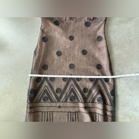 TOCCA Women’s Black Sleeveless Sheer Polka Dot Pattern Wool Blend Dress Size 4 - Picture 11 of 16